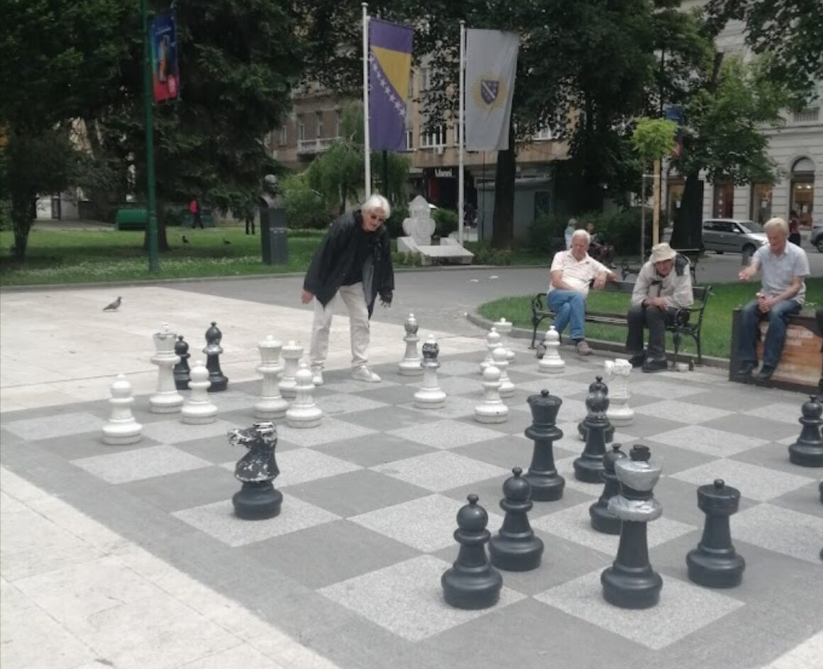 outdoor chess board sarajevo